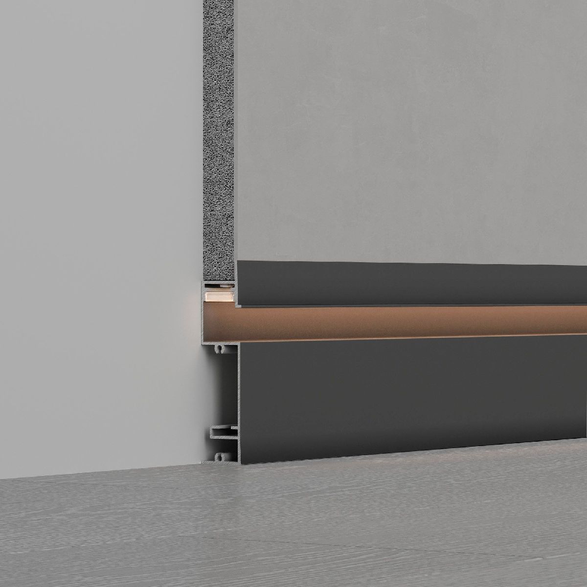 Профиль Arlight PLINTUS-H73-F-2000 BLACK 043480