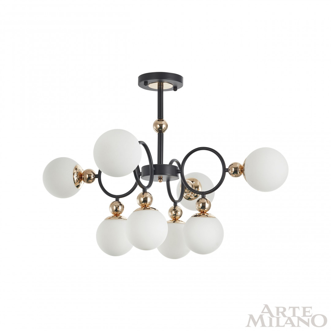 Потолочная люстра Arte Milano Neapolis 274307/8 BK/GD