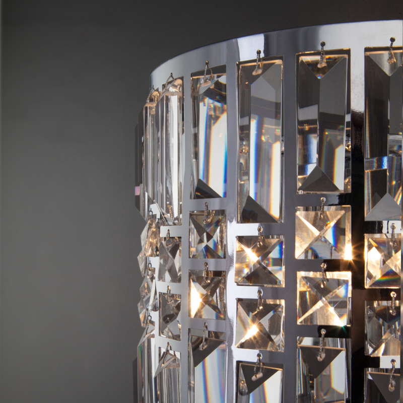 Бра Eurosvet 10116/2 хром/прозрачный хрусталь Strotskis