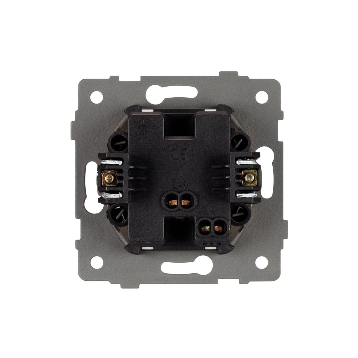 Механизм выключателя одноклавишный непроходной Arlight SWT-MK01-PL-WH-V (250V, 10A) 049867