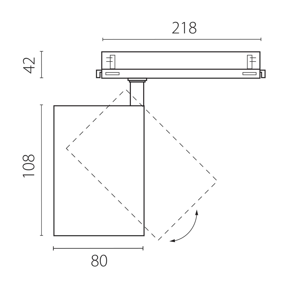 Трековый трехфазный светильник Quattro LED с управлением DALI Lightstar Alta Base A5337DALI