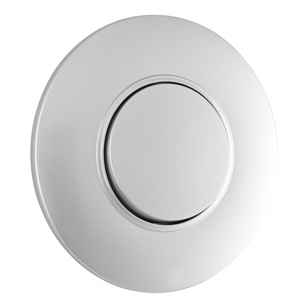 Выключатель круглый одноклавишный с рамкой Arte Milano SET08-1-30-1 silver