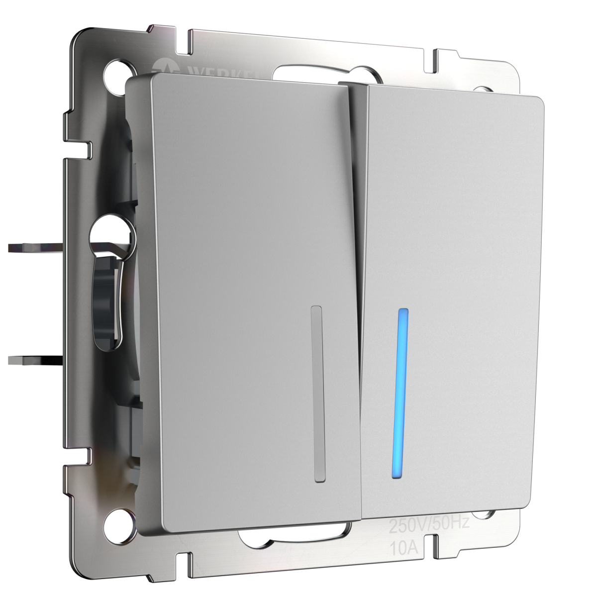 Выключатель двухклавишный проходной с подсветкой Werkel W1122106 4690389164842 a050884