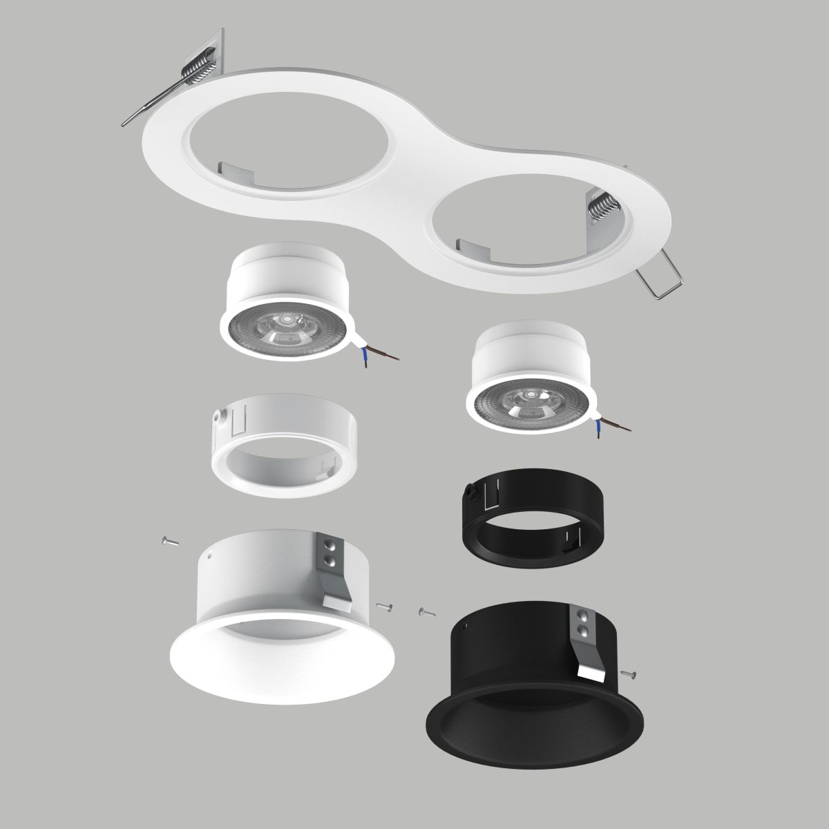 Встраиваемый светильник Lightstar Domino (214626+214606+214607+214006+214007) D6260607WBMOD