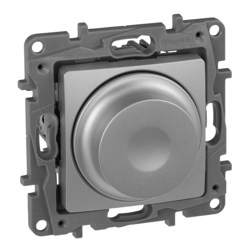 Диммер поворотный Legrand Etika без нейтрали 300W алюминий 672419