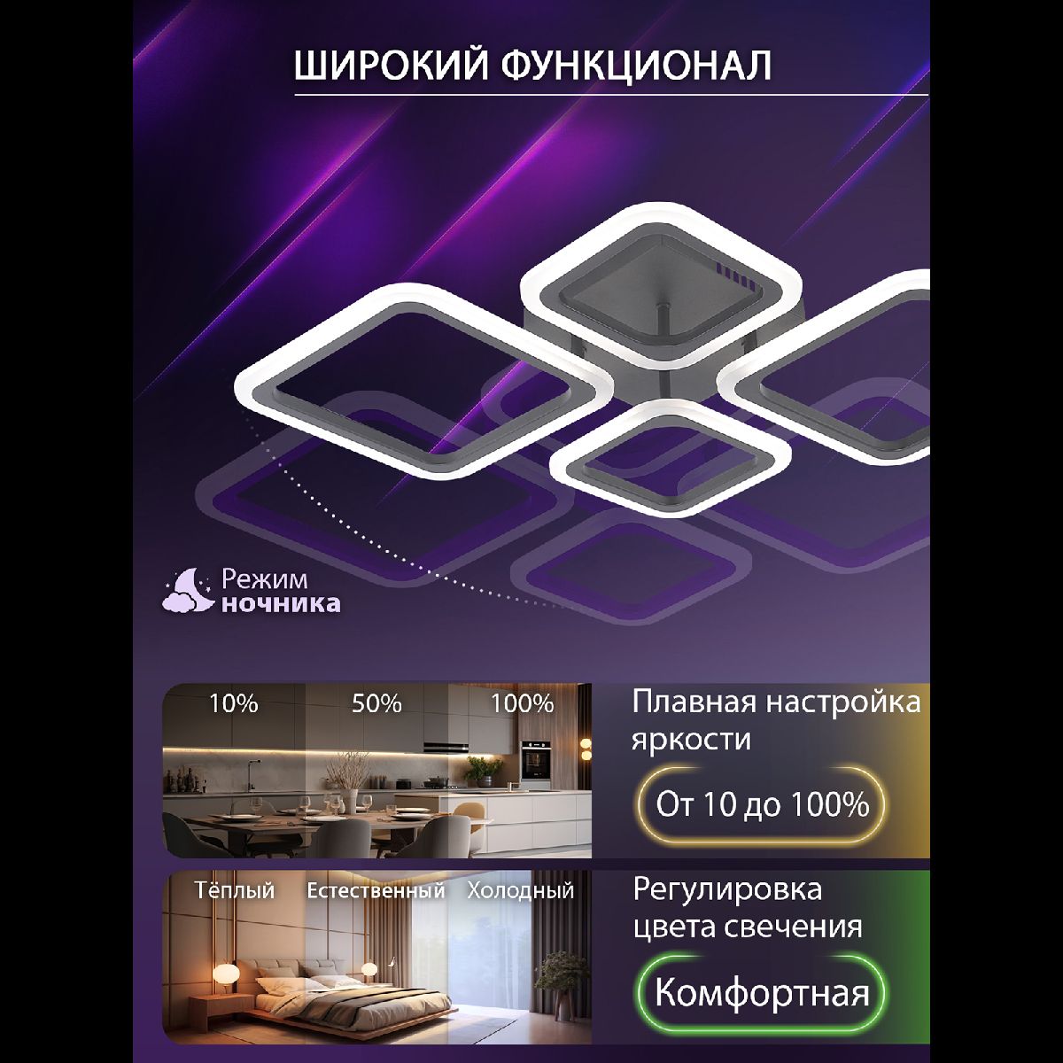 Потолочная люстра Natali Kovaltseva Opti LED LAMPS 81108/2C