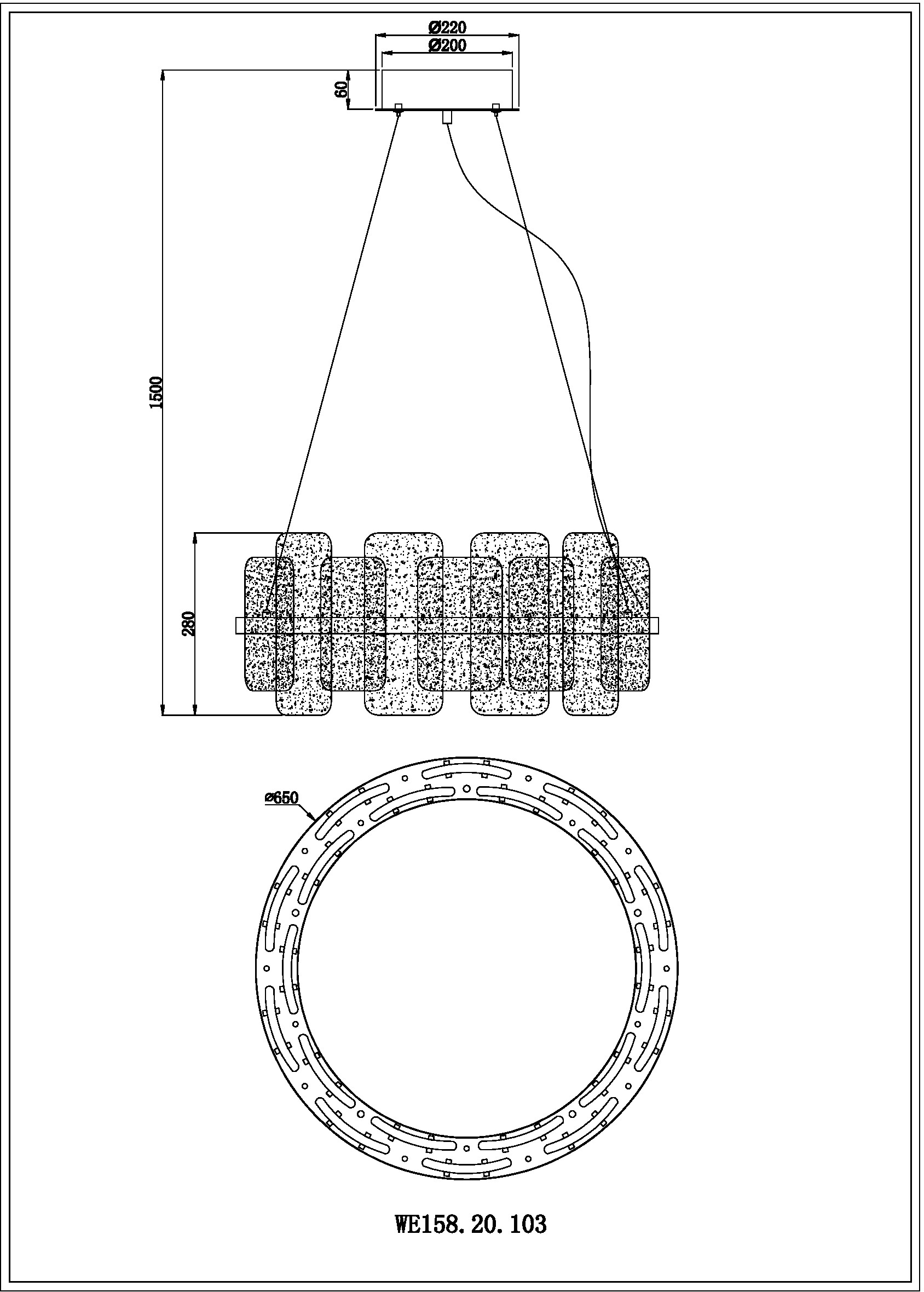 Подвесная люстра Wertmark Nelly WE158.20.103