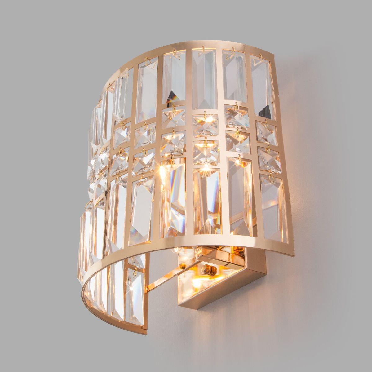 Настенный светильник Eurosvet Lory 10125/2 золото/прозрачный хрусталь Strotskis (10116/2) a055326