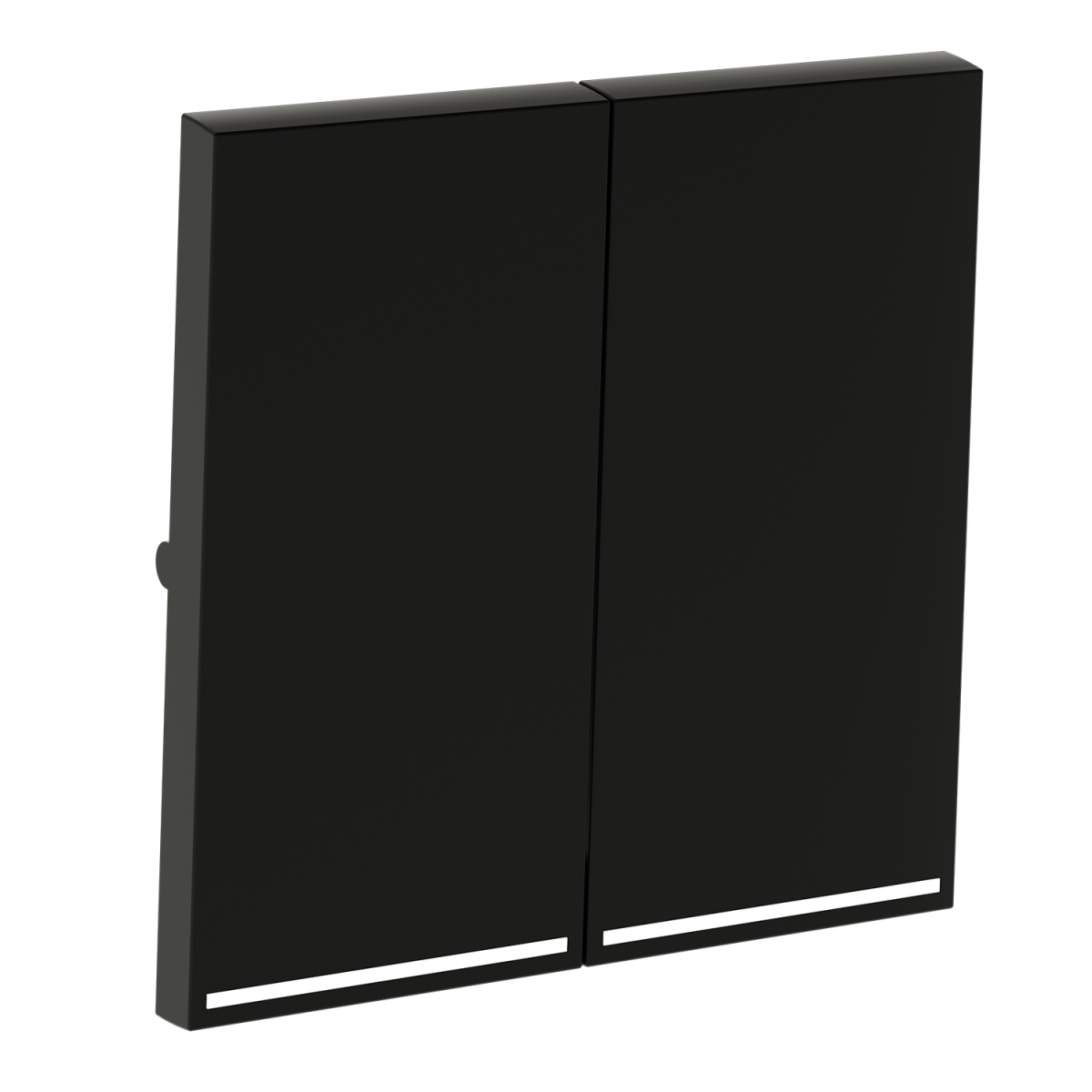 Клавиши для выключателя/переключателя двухклавишного с подсветкой Voltum S70 (черный матовый) VLS000408