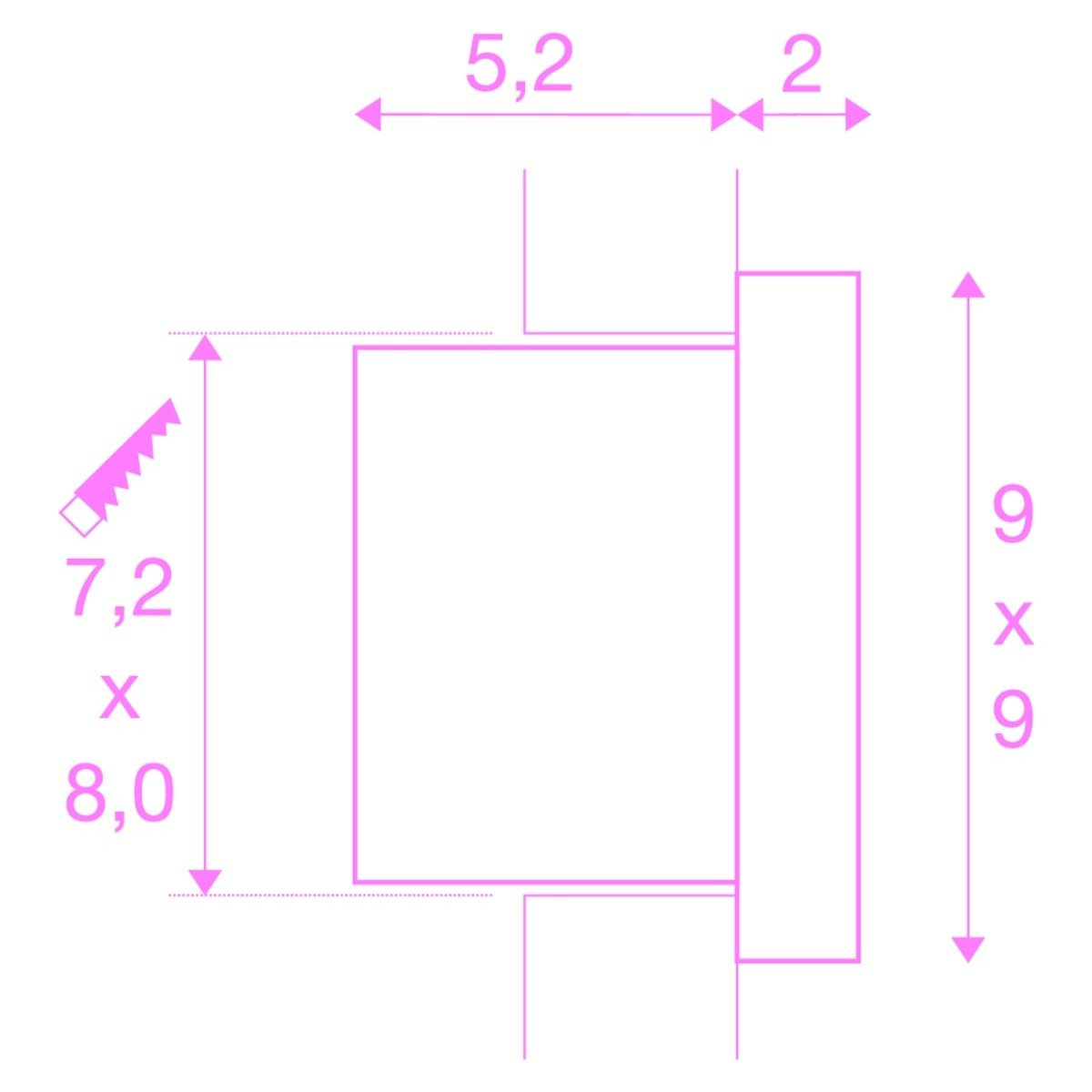 Встраиваемый светодиодный светильник SLV Quad 1003466