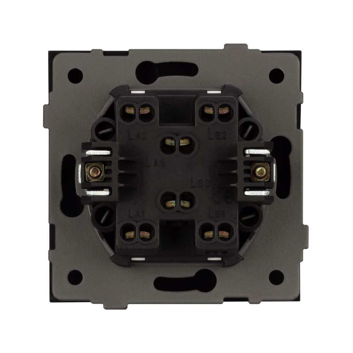 Механизм выключателя двухклавишный проходной Arlight SWT-TENDO-MKP2-PL-GR (230V, 10A) 054068