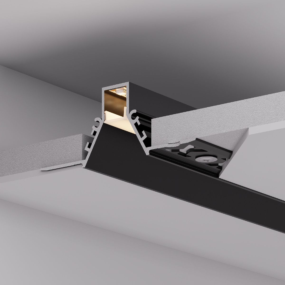 Алюминиевый профиль Arlight COMFORT10-V-FANTOM-2000 BLACK 052541