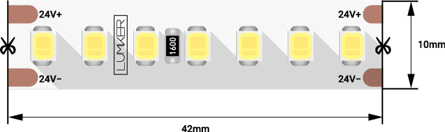 Светодиодная лента Lumker LK2H168-24-WW-33 003144