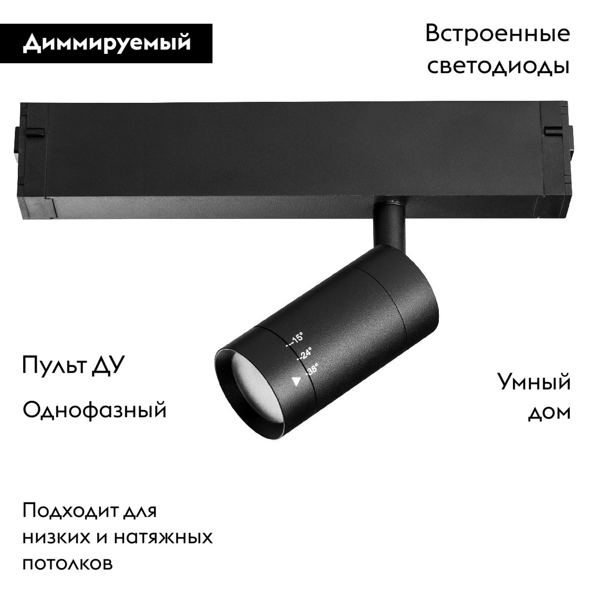 Трековый однофазный светильник Lightstar Teta 205017R