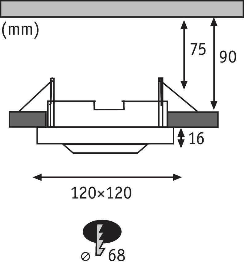 Встраиваемый светодиодный светильник Paulmann Premium EBL Single Layer 92727