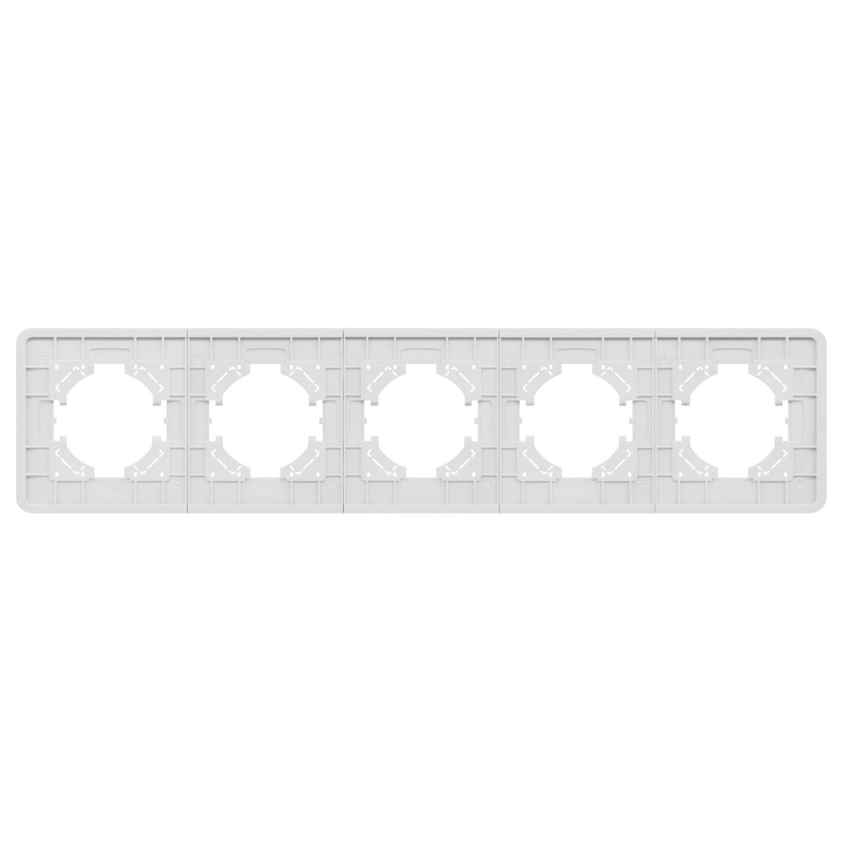 Рамка на 5 постов стеклянная Arlight FRM-OMALI-SFGS-5-WH 049720