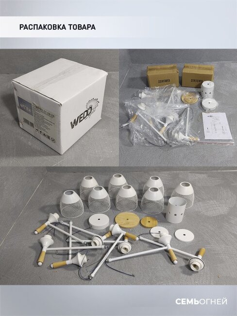 Люстра на штанге Wedo Light Adion WD3500/8C-WT