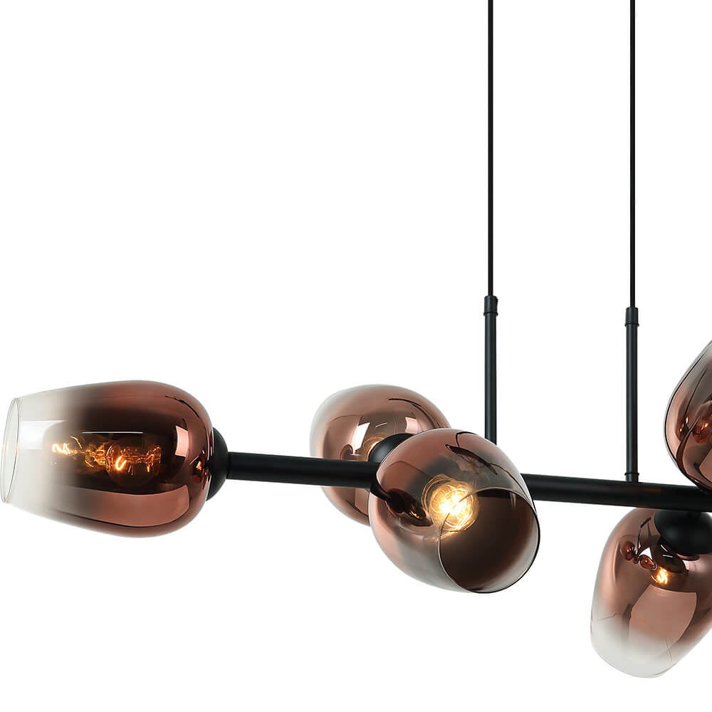 Подвесная люстра Lumien Hall Меган 4036/6P-BK-COP