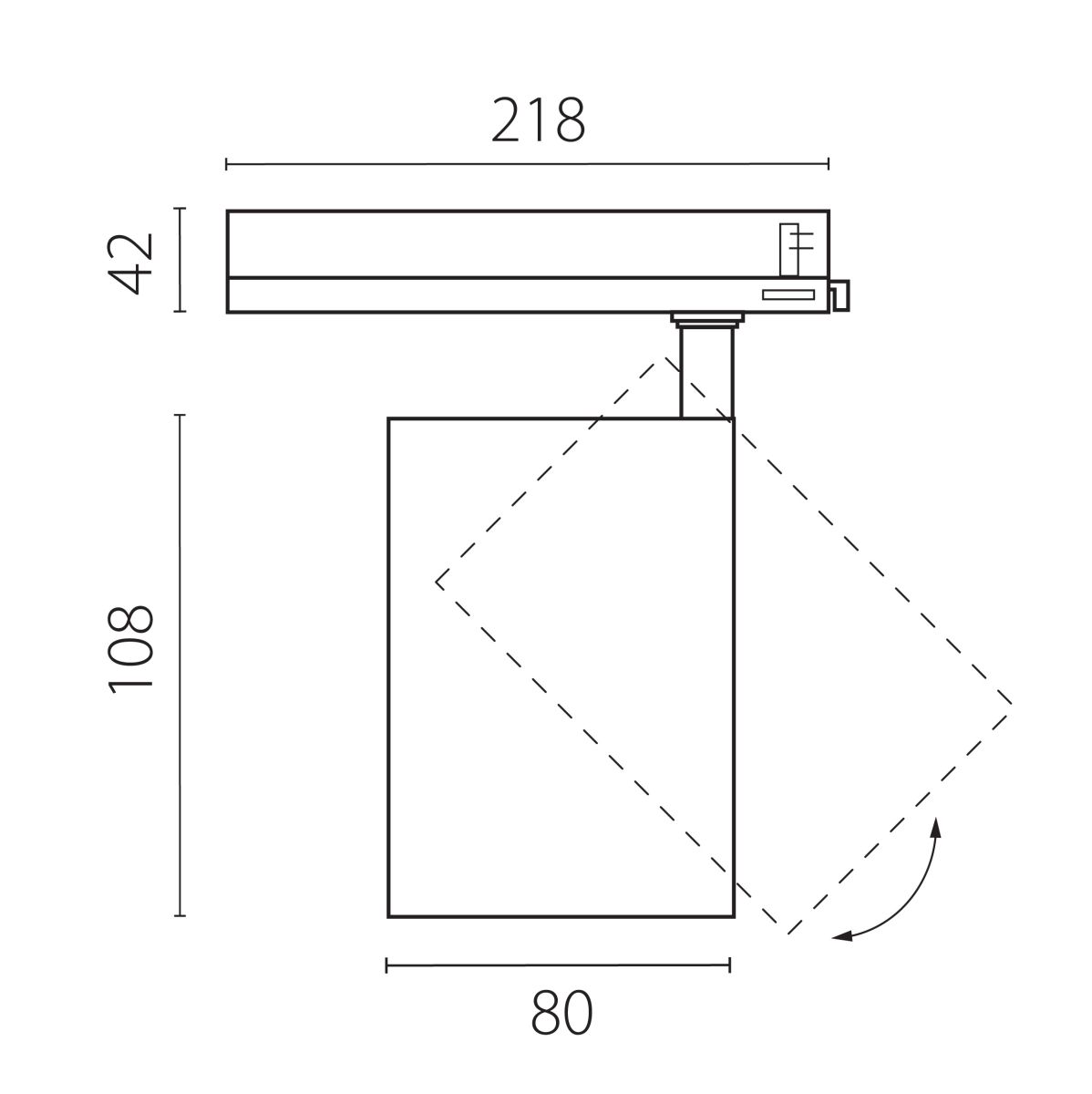 Трековый трехфазный светильник Quattro LED с управлением TRIAC Lightstar Alta Base A5337TRIAC
