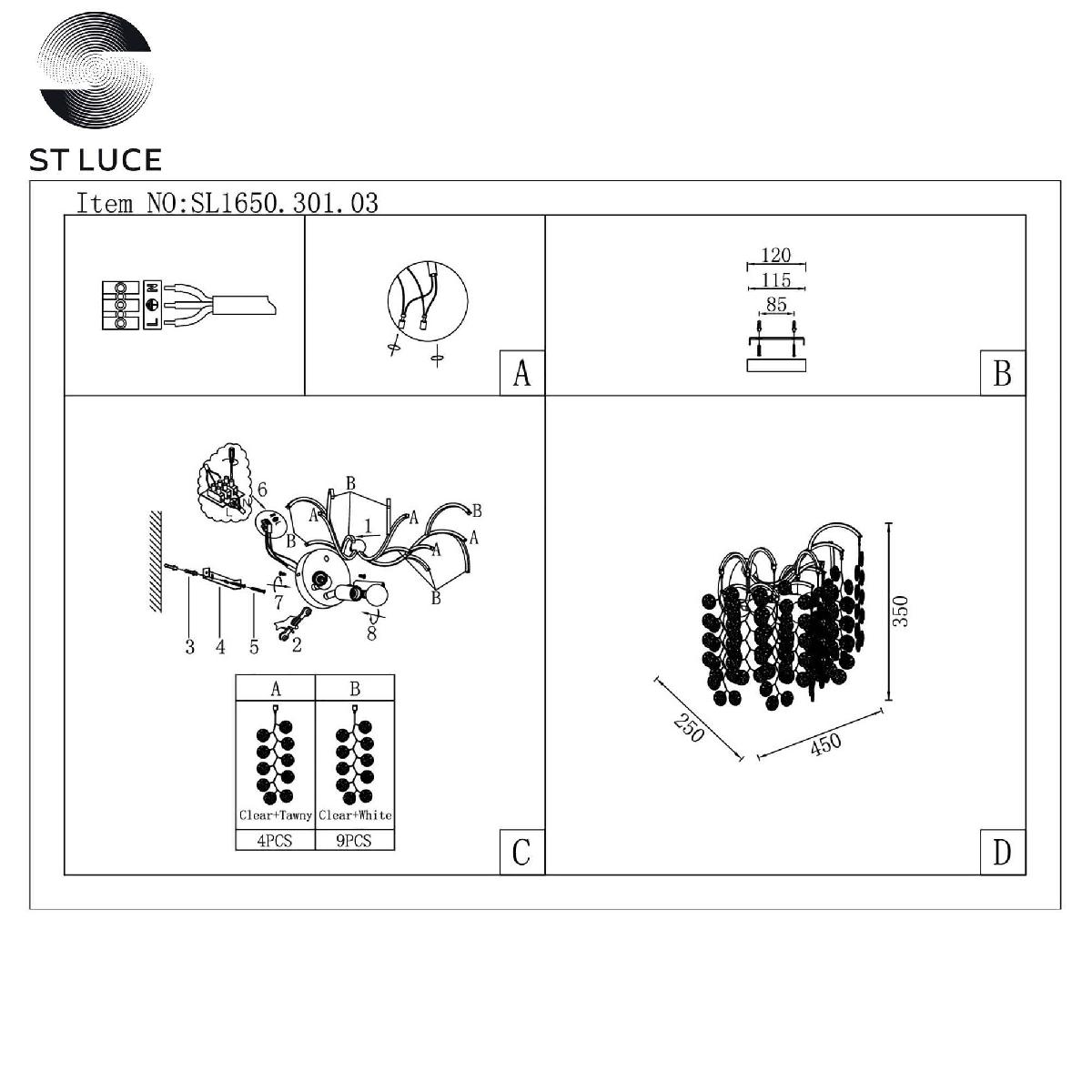 Настенный светильник ST Luce Ravello SL1650.301.03