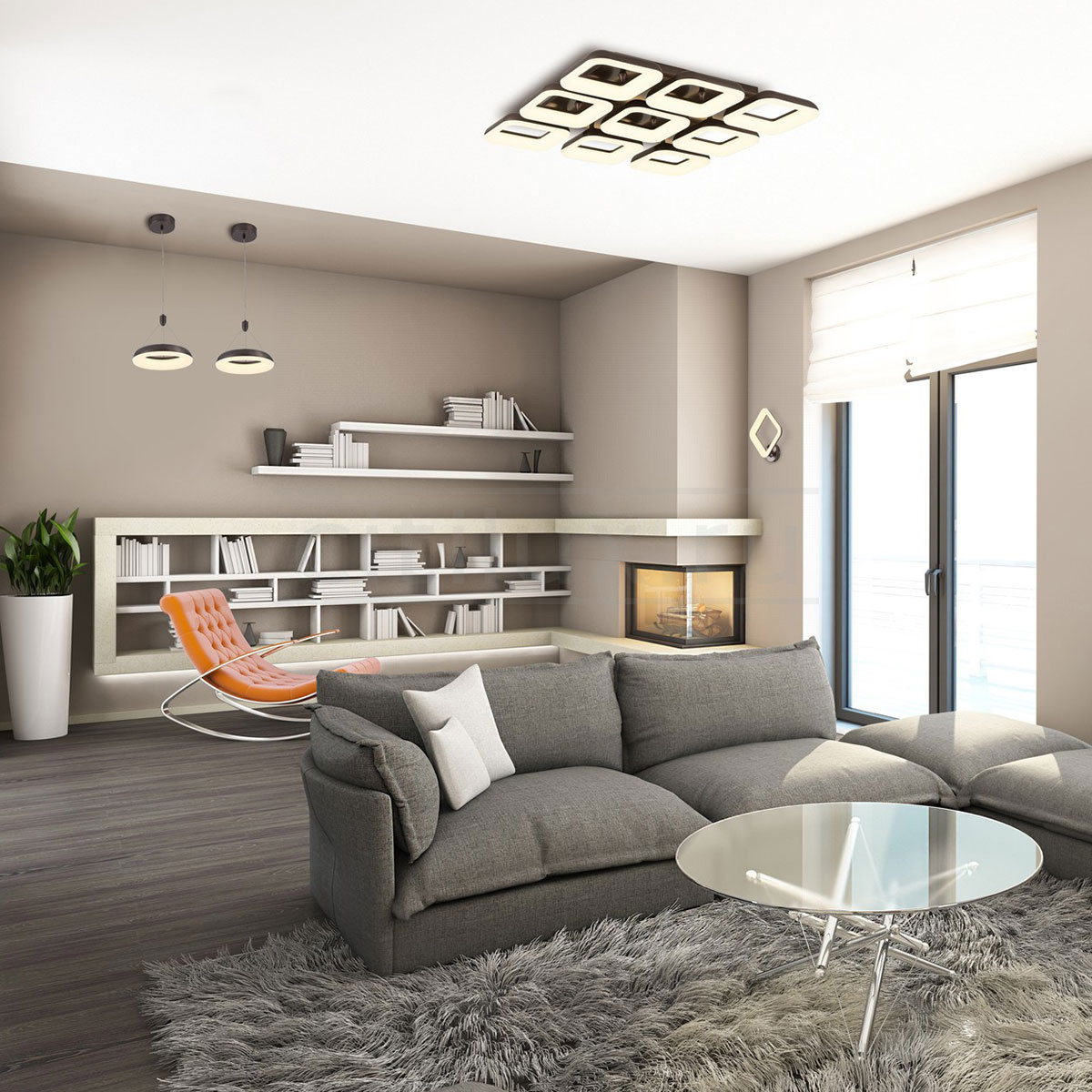 Подвесной светодиодный светильник Citilux Паркер Кофе CL225115r