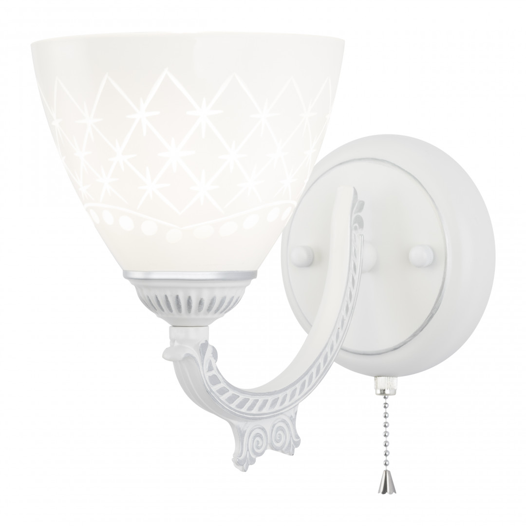 Бра с выключателем на корпусе Arte Milano 343837/1W WT+SL