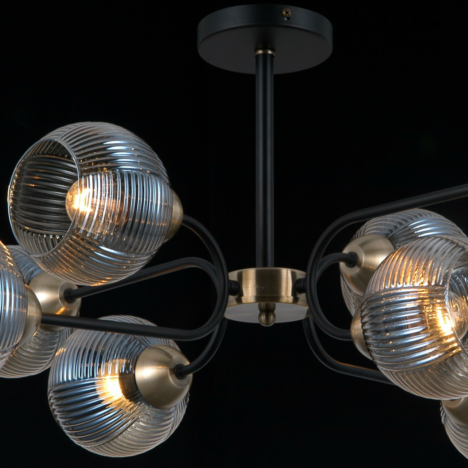 Люстра на штанге Illumico IL0398-8CSQ-79 BK AB