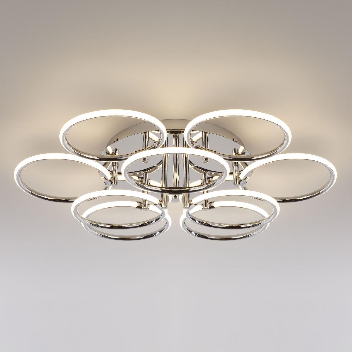 Потолочный светодиодный светильник Eurosvet Impulse 90069/9 хром