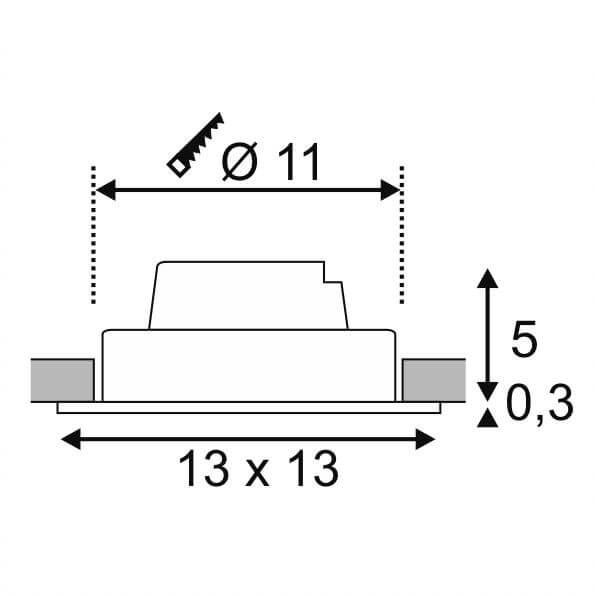 Встраиваемый светодиодный светильник SLV New Tria XL Square Set 114246