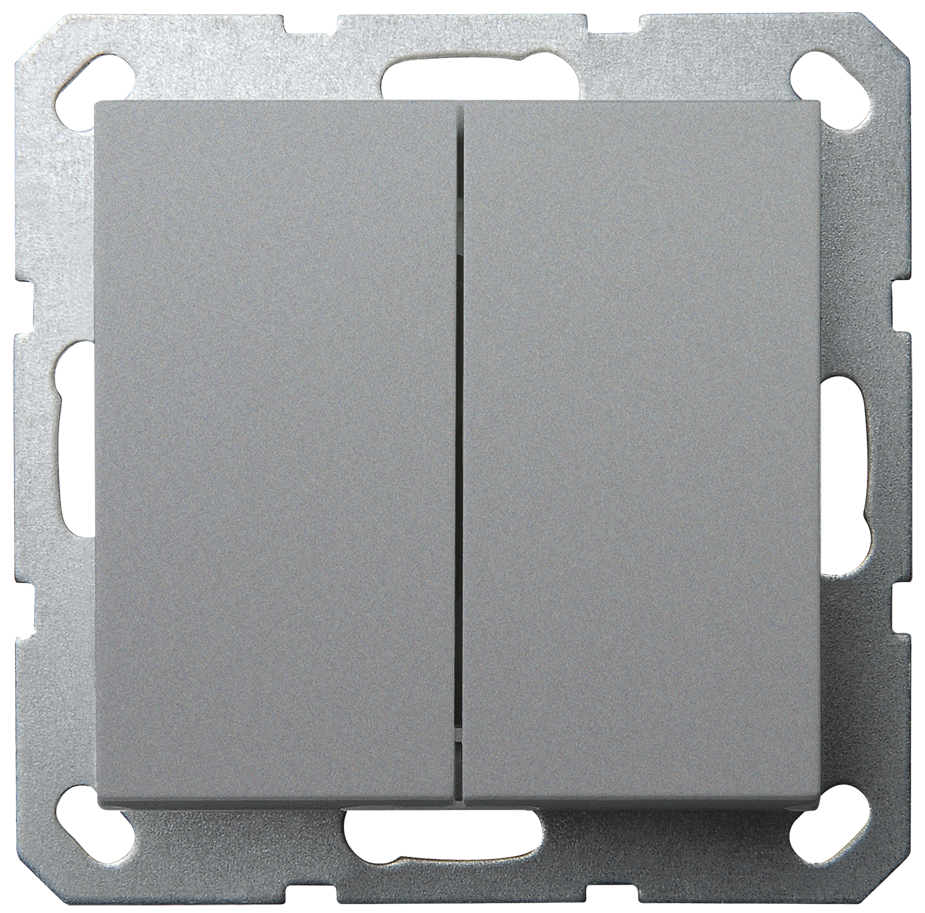 Выключатель двухклавишный Jasmart в комплекте с накладкой 10A 250V G3023S