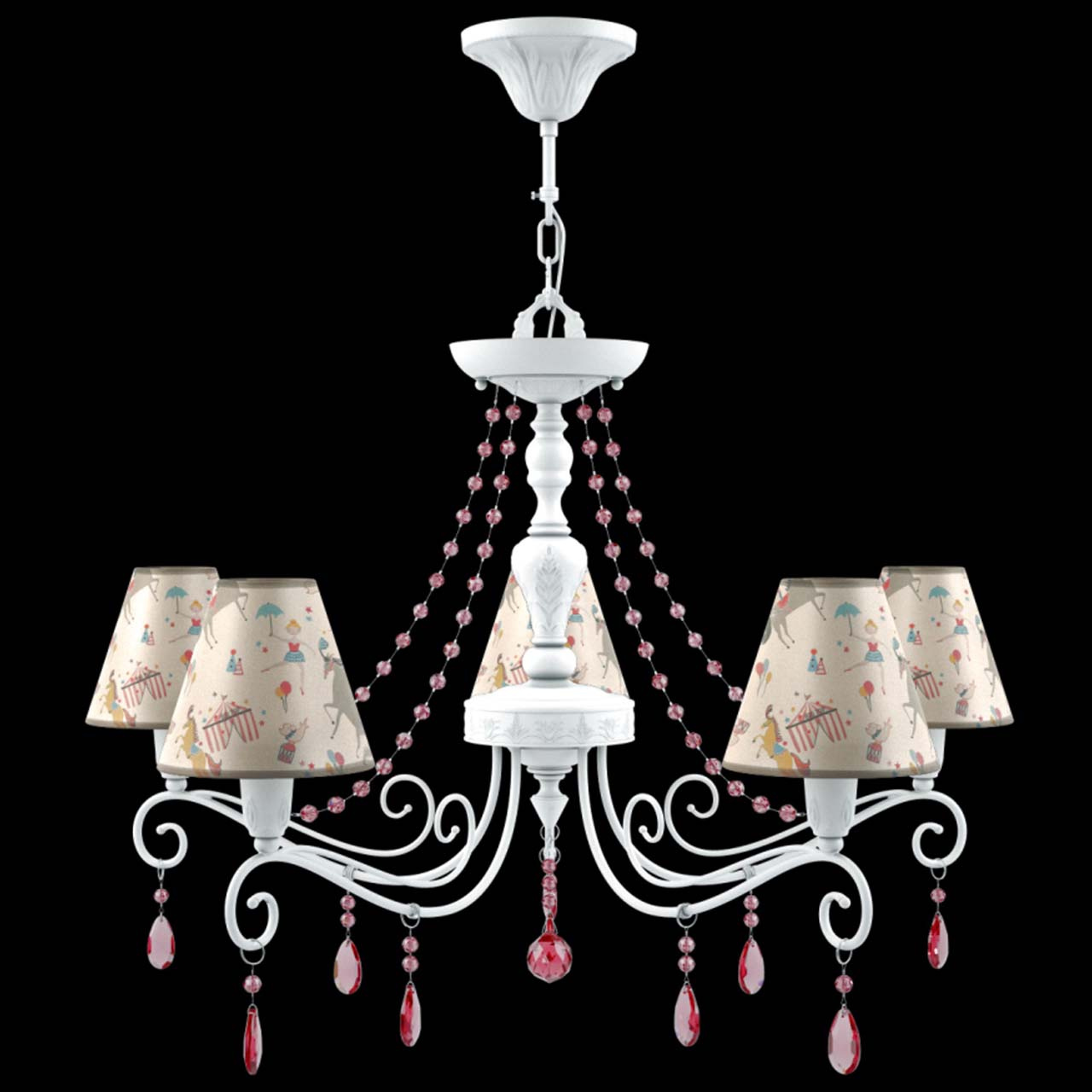 Подвесная люстра Lamp4you Provence E4-05-WM-LMP-O-14-CRL-E4-05-PK-UP