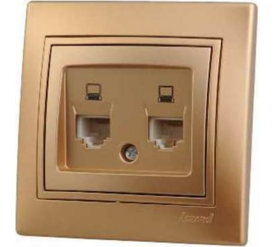 Розетка компьютерная двойная Lezard Mira 701-1313-141