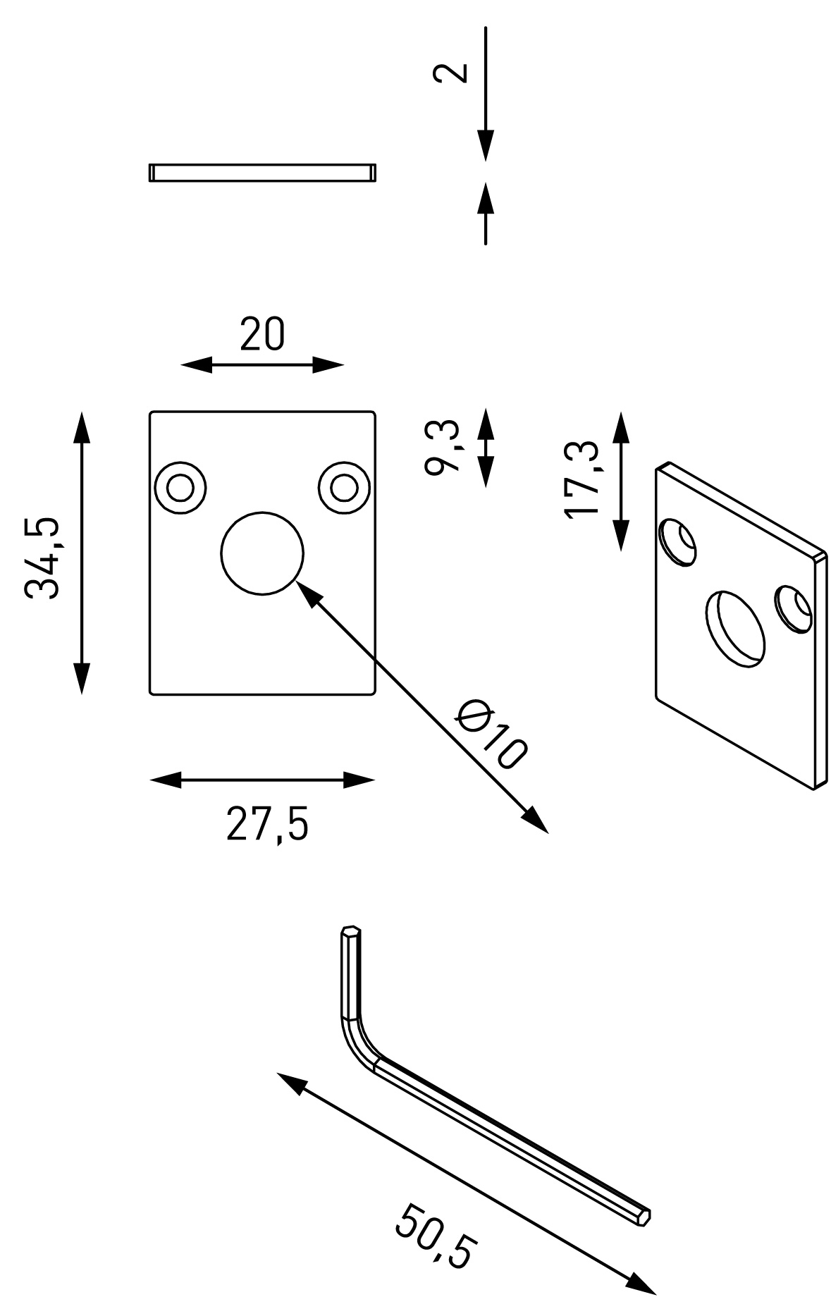 Комплект заглушек для встраиваемых шинопроводов Lumker SY-LINK-ECS-T2S-BL 013583