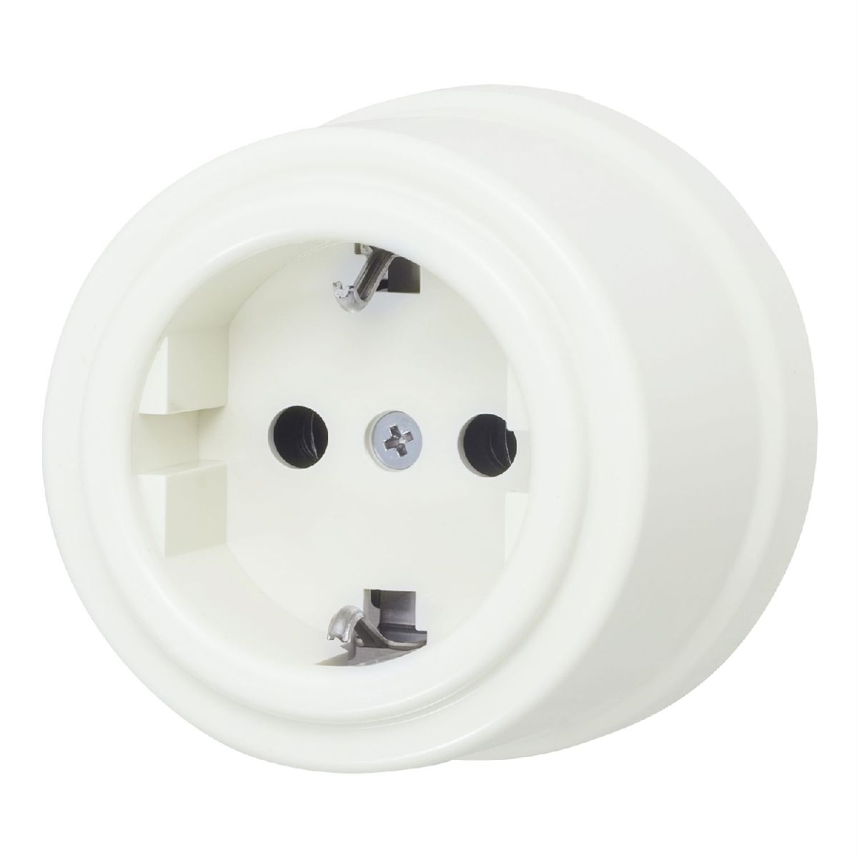 Розетка с заземляющим контактом Bironi Лизетта B1-101-211