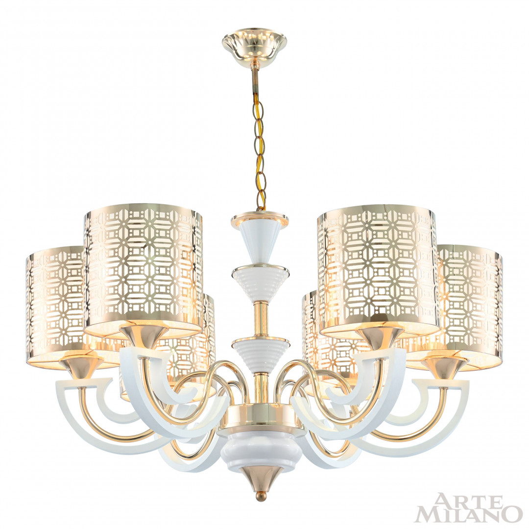 Подвесная люстра Arte Milano Florentia-8857 308857/6 Wh/Gd