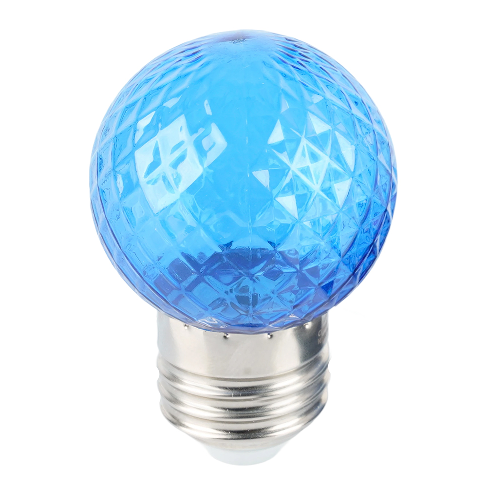Лампа светодиодная Feron LB-385 шар синий прозрачный E27 1W 230V 52162