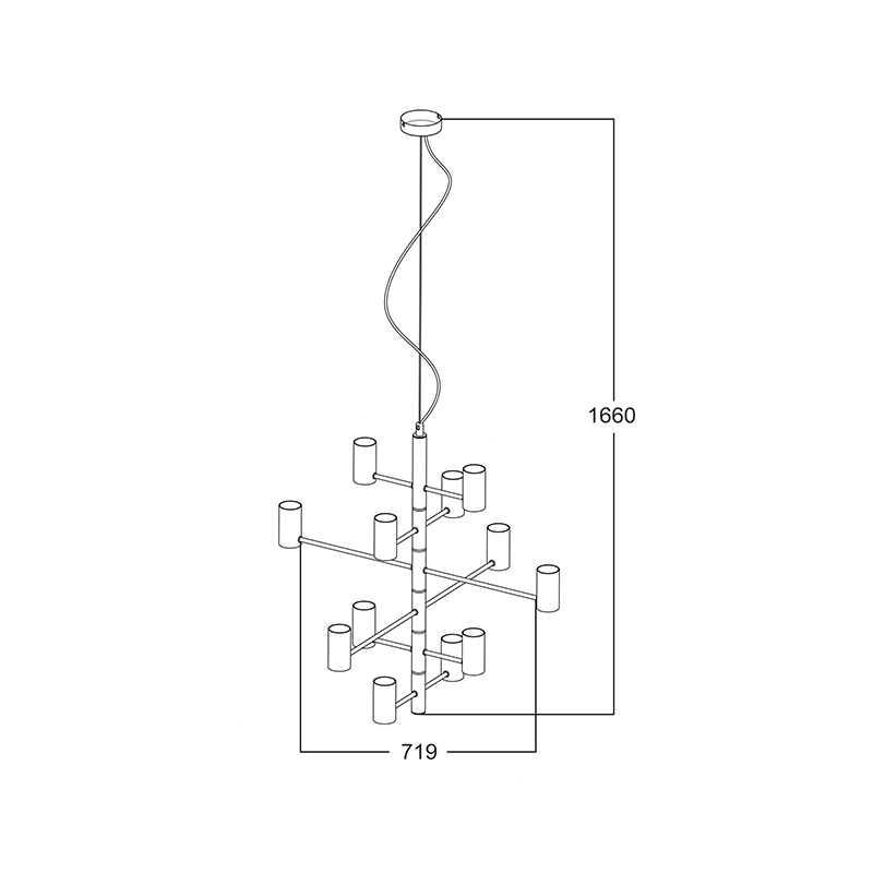 Подвесная люстра Zumaline CANDEL HP1811-12