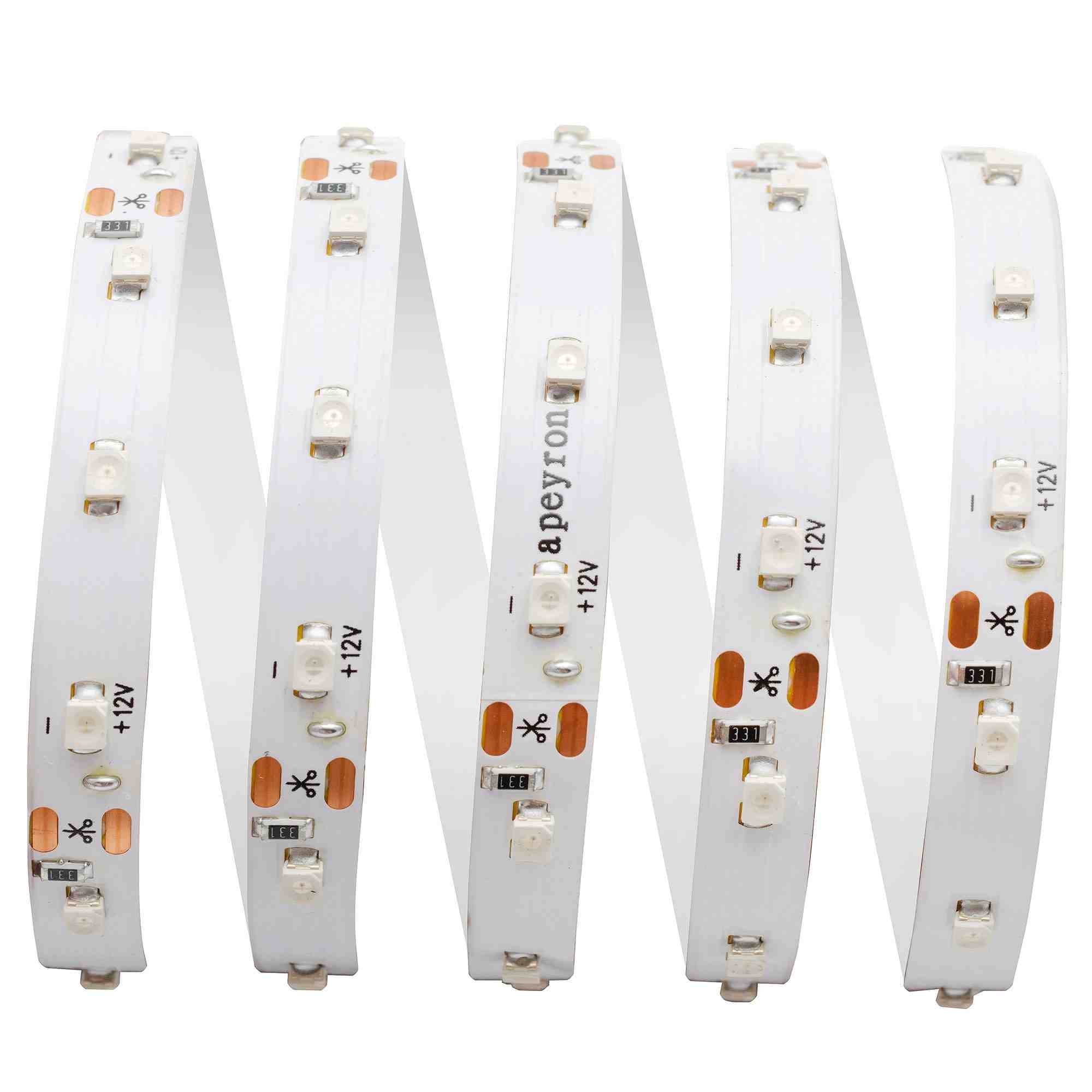 Светодиодная лента Apeyron 12В СТ 4,8Вт/м smd3528, 60д/м IP67 (НАНО) 5м синяя 00-84