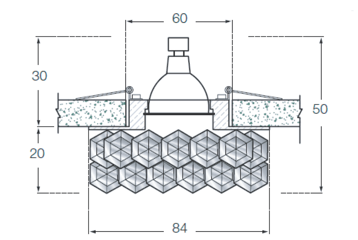 Встраиваемый светильник Donolux Downlight DL062.02.1/7 crystal/topaz