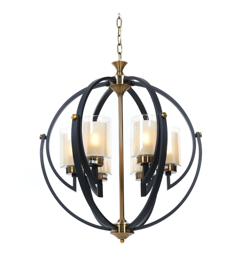 Подвесная люстра Lumina Deco Bergen LDP 1232-6 BK+MD