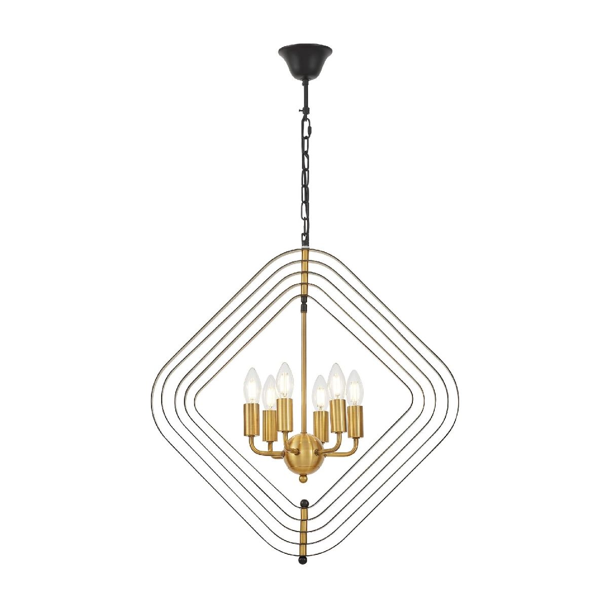 Подвесная люстра Lumina Deco Crulia LDP 8005-6 BK+MD