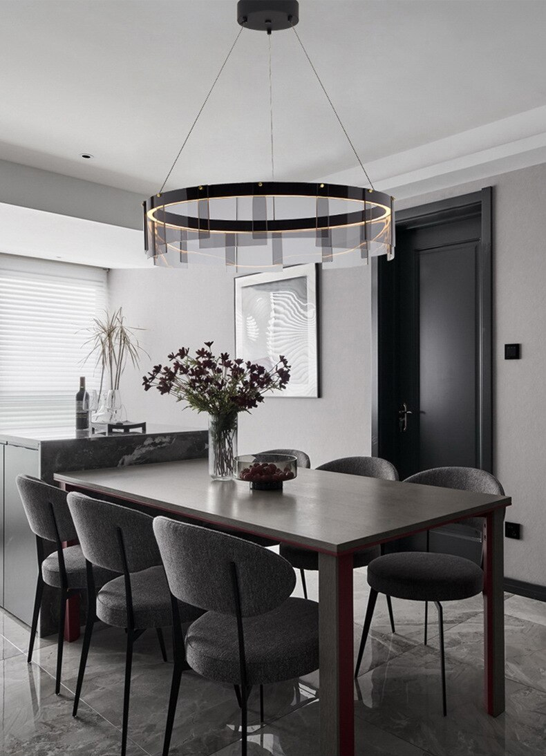 Подвесная люстра Delight Collection Stratos D8825P/M black/smoky