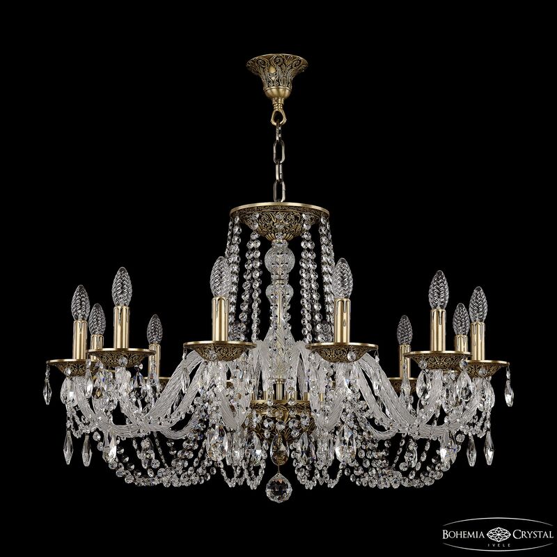 Подвесная люстра Bohemia Ivele Crystal 16202/12/300 PB