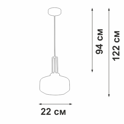 Подвесной светильник Vitaluce V2053-1/1S