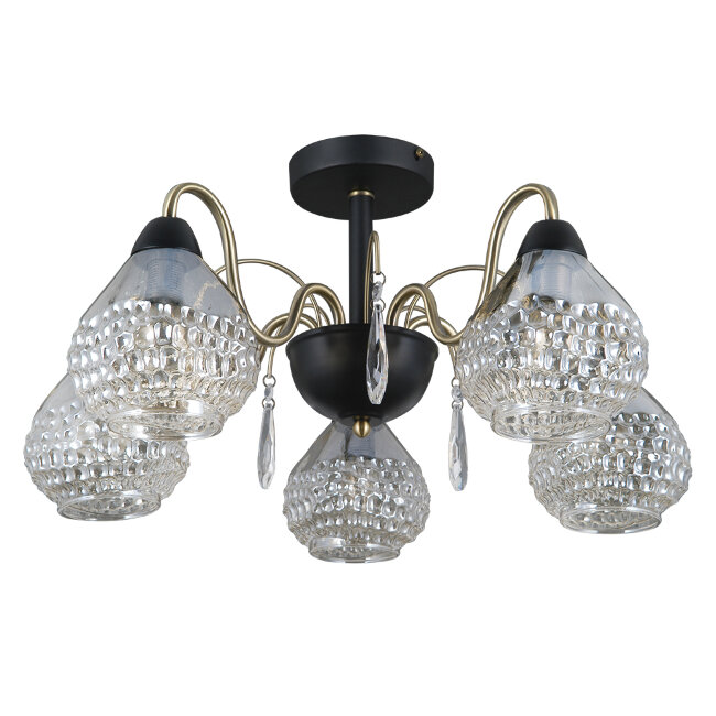 Люстра на штанге Seven Fires Vernole SF4009/5C-BK-AB
