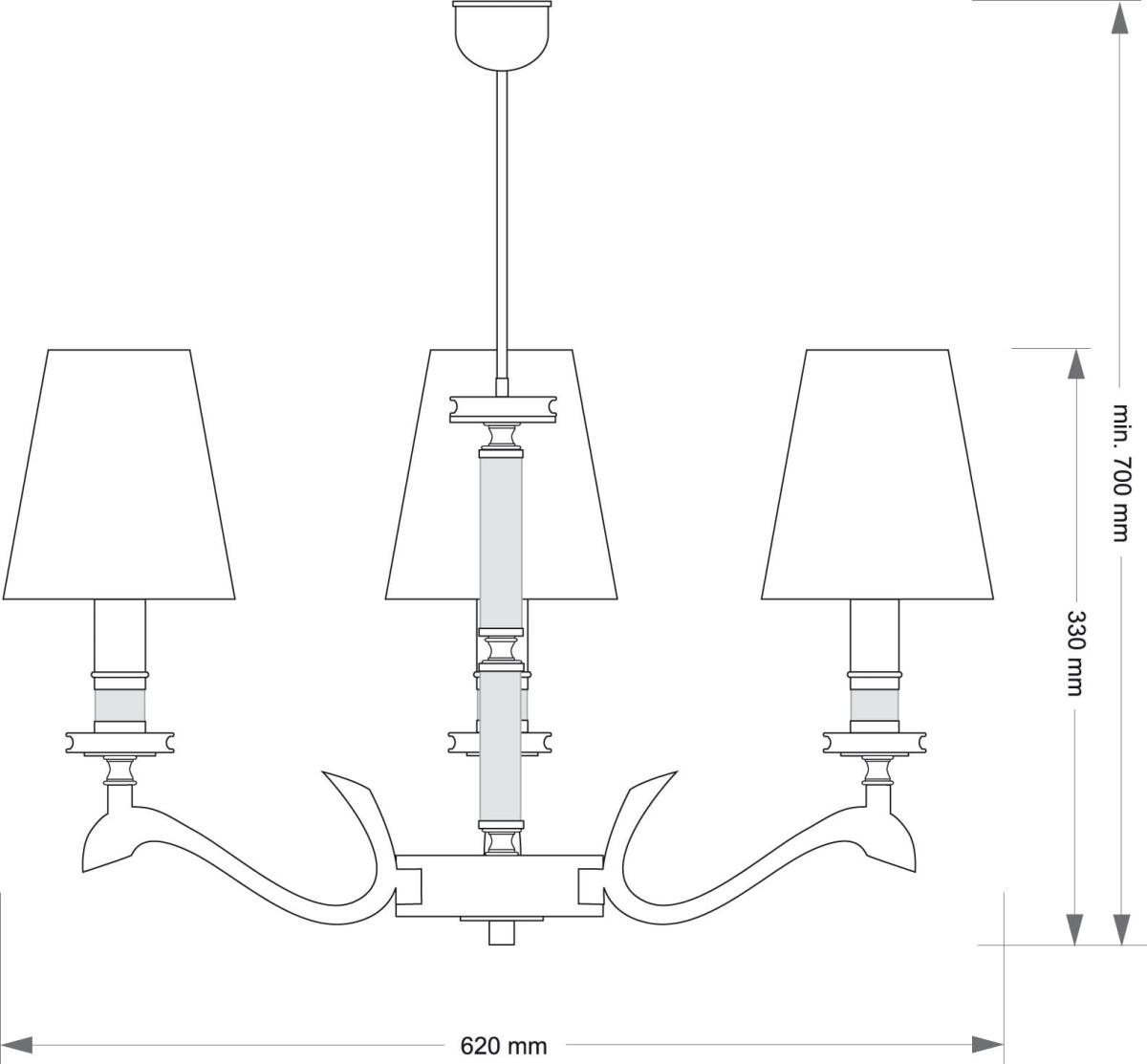Люстра на штанге Kutek Sparone SPA-ZW-3(N/A)