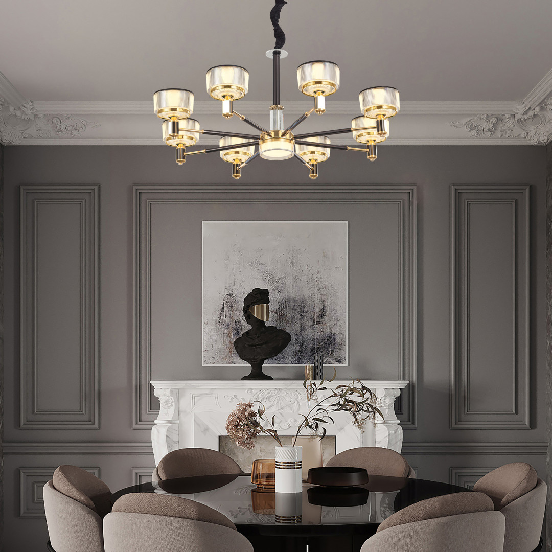 Подвесная люстра Arte Milano Neapolis 276210/8 BK/GD