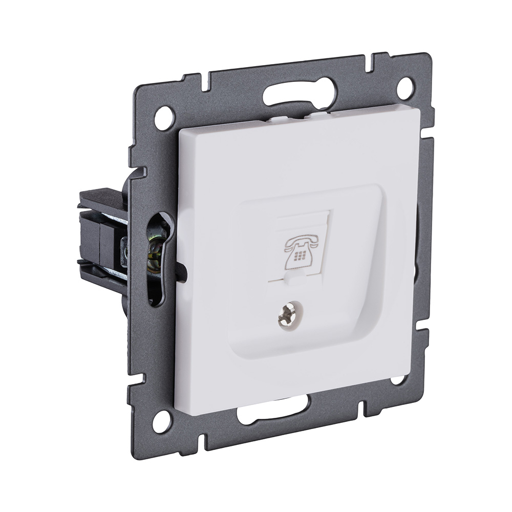Розетка телефонная RJ11, белый матовый Kollinger REA-009WM для Aspekt, Eleganz, Reflex