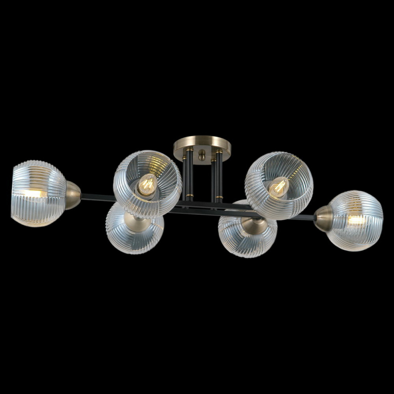 Люстра на штанге Illumico IL0395-6CSQ-79 BK AB