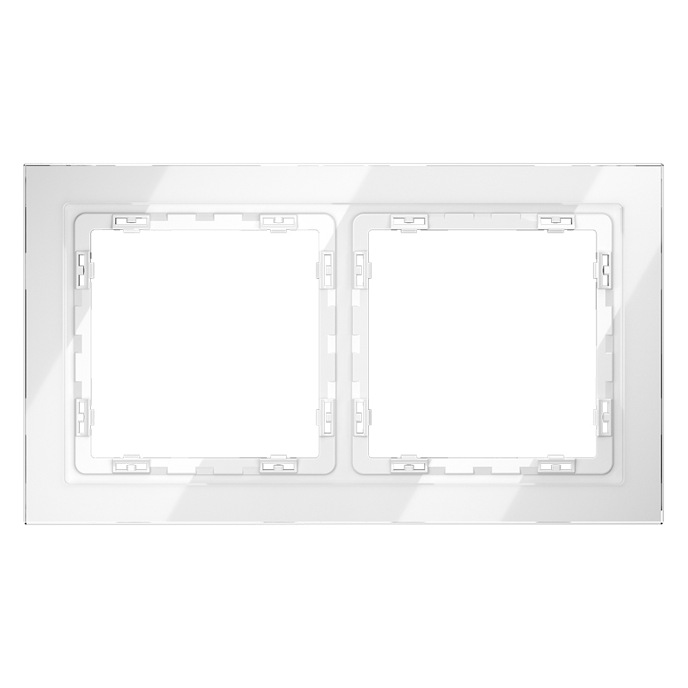 Рамка на 2 поста Voltum S70 VLS110201 (белый, стекло)